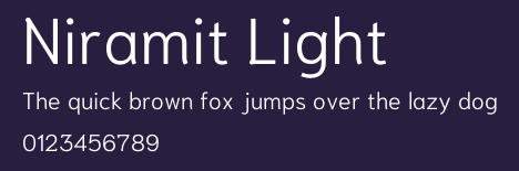 Niramit Light Preview