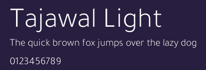 Tajawal Light Preview