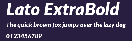 Lato ExtraBold Preview