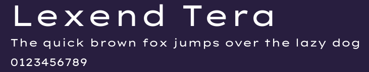 Lexend Tera Preview