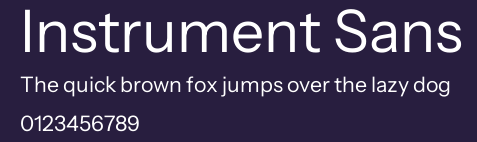 Instrument Sans Preview