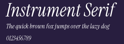 Instrument Serif Preview
