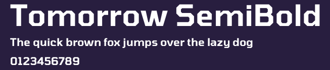 Tomorrow SemiBold Preview