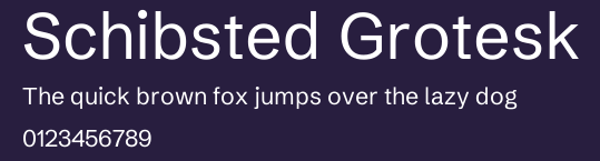 Schibsted Grotesk Preview