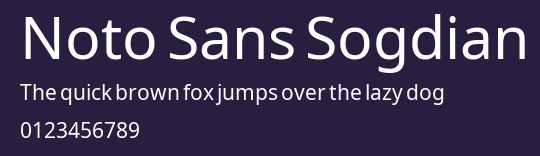 Noto Sans Sogdian Preview