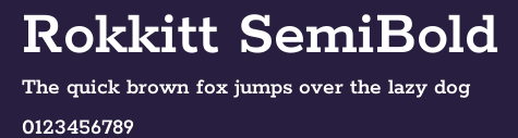 Rokkitt SemiBold Preview