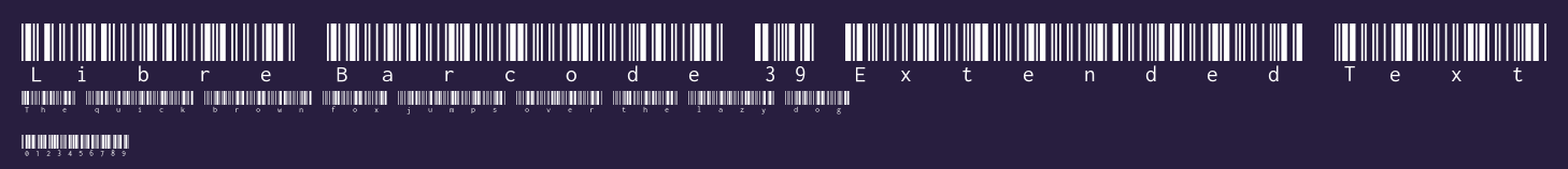 Libre Barcode 39 Extended Text Preview