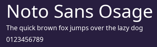 Noto Sans Osage Preview