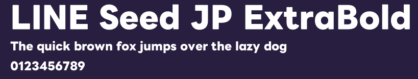 LINE Seed JP ExtraBold Preview