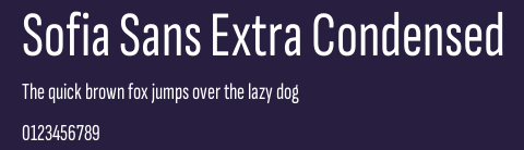 Sofia Sans Extra Condensed Preview