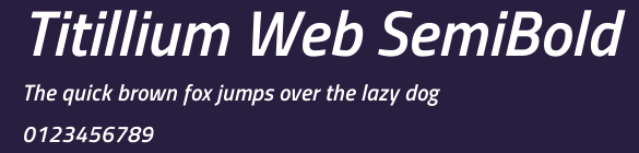 Titillium Web SemiBold Preview