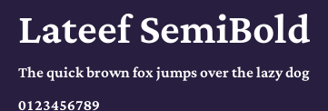 Lateef SemiBold Preview