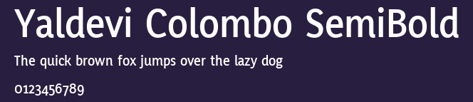 Yaldevi Colombo SemiBold Preview