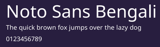 Noto Sans Bengali Preview