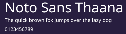 Noto Sans Thaana Preview