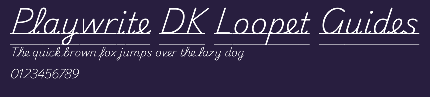 Playwrite DK Loopet Guides Preview