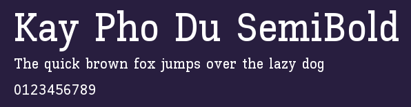 Kay Pho Du SemiBold Preview