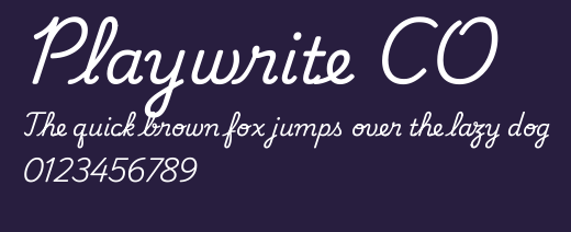 Playwrite CO Preview