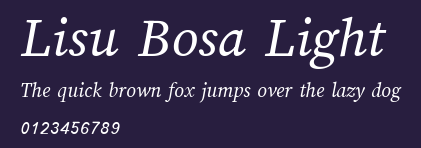 Lisu Bosa Light Preview