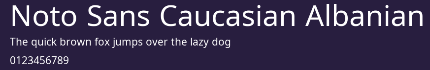 Noto Sans Caucasian Albanian Preview