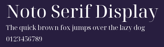 Noto Serif Display Preview