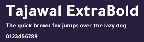 Tajawal ExtraBold Preview