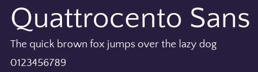 Quattrocento Sans Preview