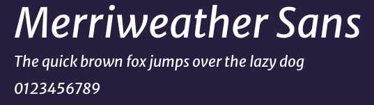 Merriweather Sans Preview