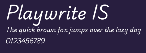 Playwrite IS Preview