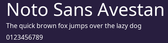 Noto Sans Avestan Preview