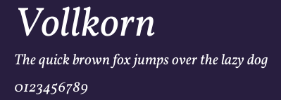 Vollkorn Preview