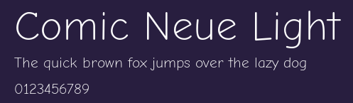 Comic Neue Light Preview