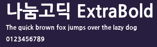 나눔고딕 ExtraBold Preview