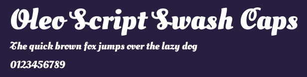 Oleo Script Swash Caps Preview