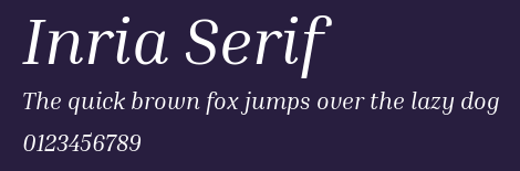 Inria Serif Preview