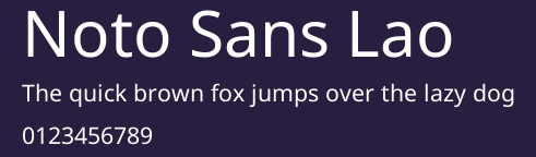 Noto Sans Lao Preview