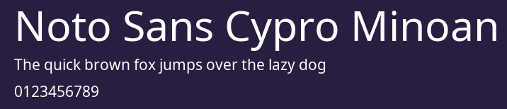 Noto Sans Cypro Minoan Preview