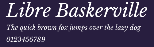 Libre Baskerville Preview