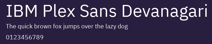 IBM Plex Sans Devanagari Preview