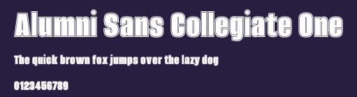 Alumni Sans Collegiate One Preview