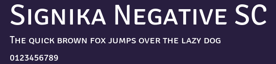 Signika Negative SC Preview