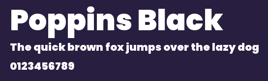 Poppins Black Preview
