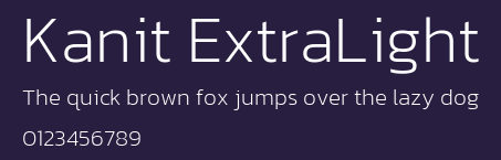 Kanit ExtraLight Preview