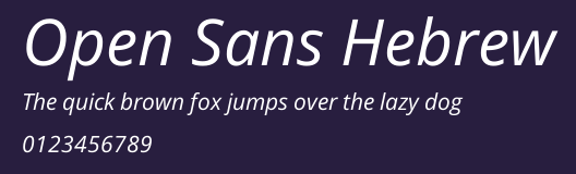 Open Sans Hebrew Preview