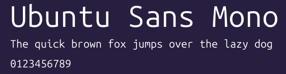 Ubuntu Sans Mono Preview