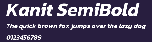 Kanit SemiBold Preview