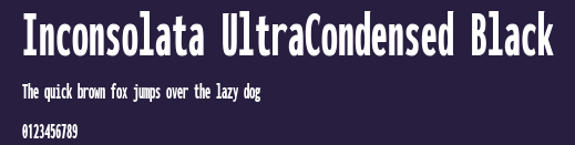 Inconsolata UltraCondensed Black Preview