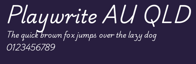 Playwrite AU QLD Preview