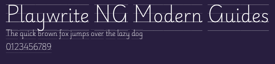 Playwrite NG Modern Guides Preview