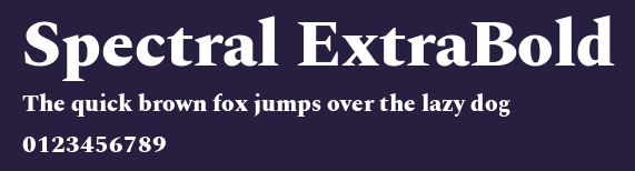 Spectral ExtraBold Preview